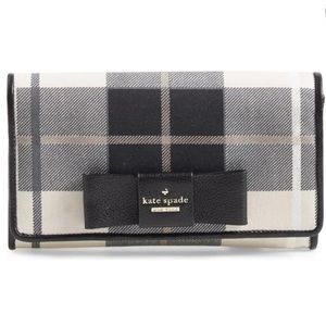 NWT Kate Spade Julia Street Plaid Tally Clutch